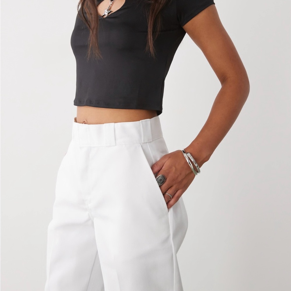 Dickies White Women's 874 Work Pants - Picture 3 of 11